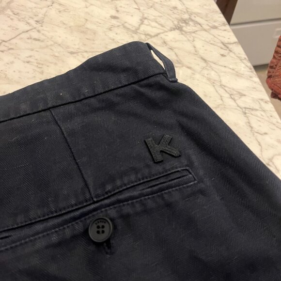 Kenzo Paris Marine Blue Wide-Leg Pants 7/8 Sz 36 EU - Picture 9 of 10